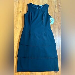 NWT Calvin Klein Women’s Black Sleeveless Tiered Dress Size 8